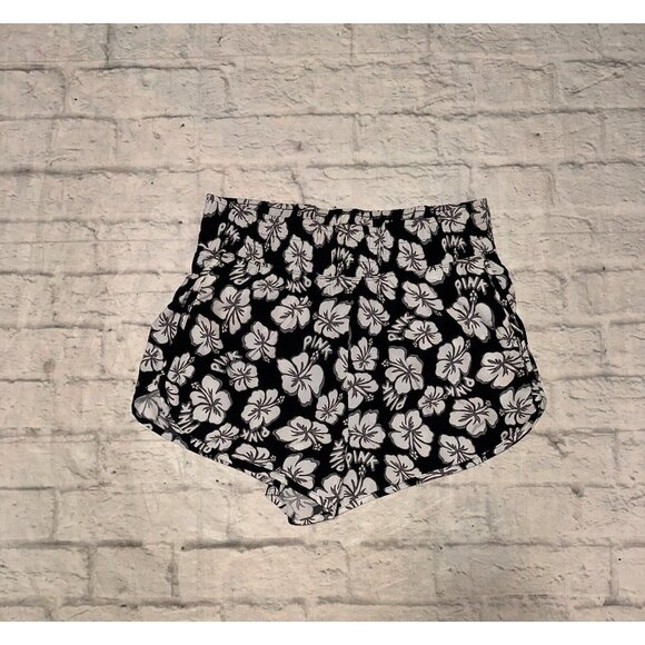 VS PINK Active Shorts Womens Large L Victoria’s Secret Running Black White Logo - Picture 13 of 16